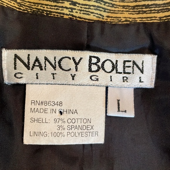 Nancy Bolen Jacket City Girl Jacket Boxy Cropped Abstract Retro Jacket - Picture 11 of 12